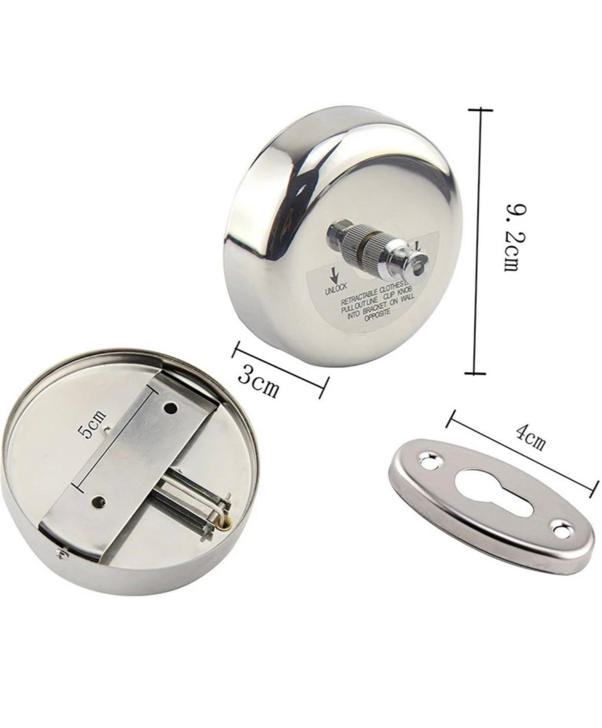 Stainless Steel Retractable Clothesline – Adjustable & Lockable Hanging Line